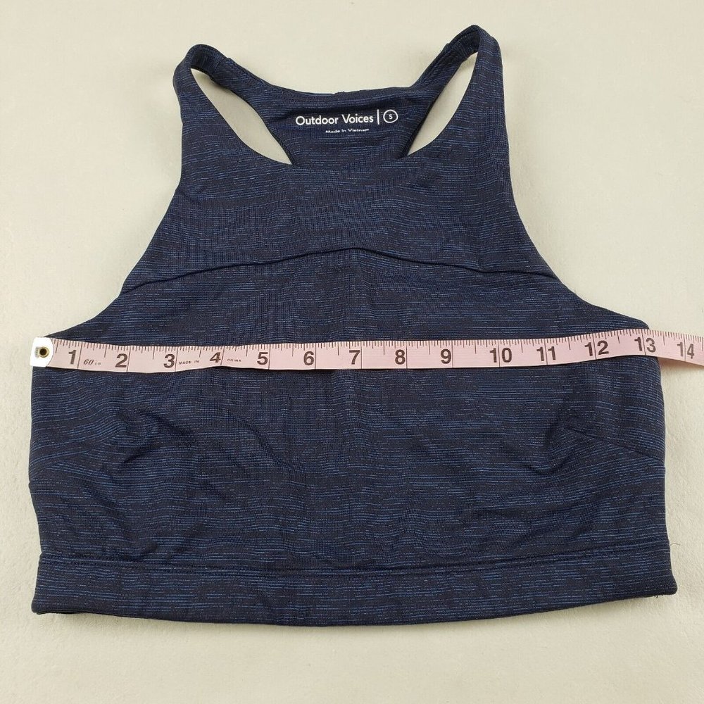 Outdoor Voices TechSweat Move Free Crop Top Blue Womens Small Sports Bra - Picture 11 of 12